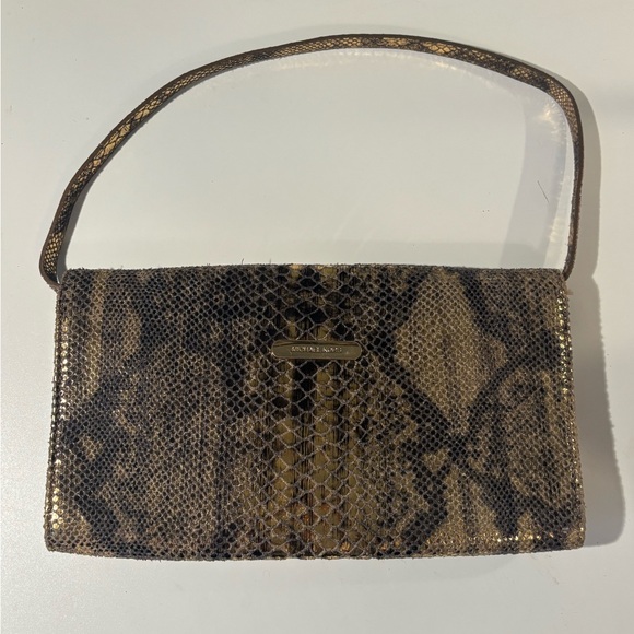 Michael Kors Leather Snake Clutch